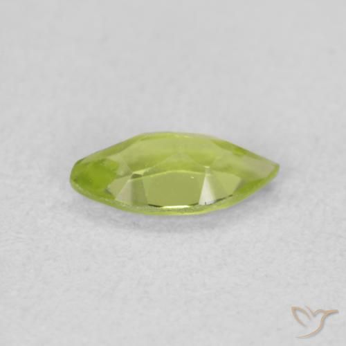 Peridoto Verde medio naturale da 0.55 ct, Taglio marquise, VS