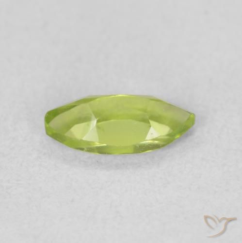 Peridoto Verde brillante naturale da 0.64 ct, Taglio marquise, VS