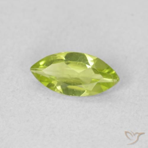 Peridoto Verde giallastro naturale da 0.48 ct, Taglio marquise, VS