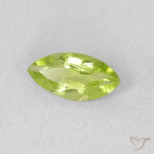 Peridoto Verde giallastro naturale da 0.56 ct, Taglio marquise, VS