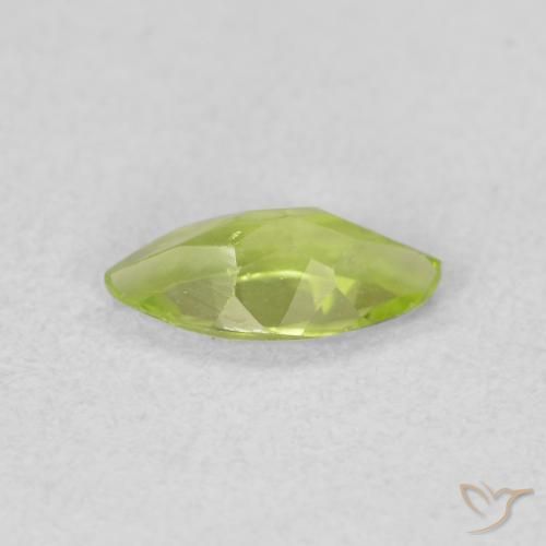 Peridoto Verde giallastro naturale da 0.56 ct, Taglio marquise, VS