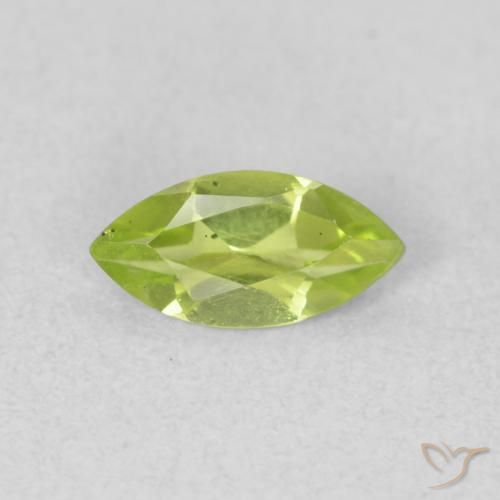 0.59ct Naturale Verde medio Peridoto, Taglio marquise, VS
