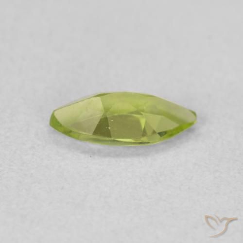 Peridoto Verde acceso naturale da 0.54 ct, Taglio marquise, VS