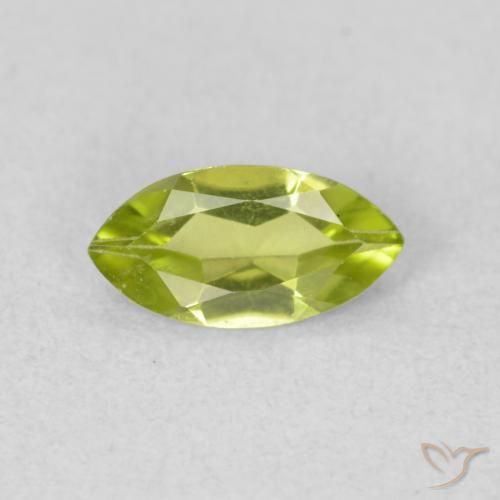 0.54ct Naturale Verde acceso Peridoto, Taglio marquise, VS