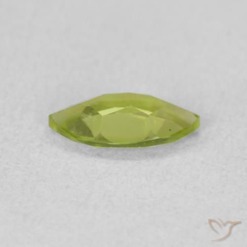 Peridoto Verde acceso naturale da 0.54 ct, Taglio marquise, VS