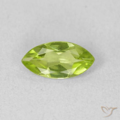 0.58ct Naturale Verde acceso Peridoto, Taglio marquise, VS