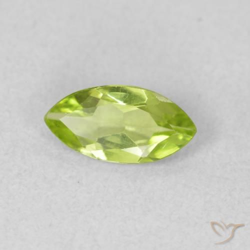 Peridoto Verde acceso naturale da 0.58 ct, Taglio marquise, VS