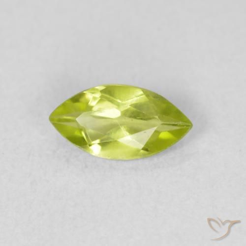 Peridoto Verde brillante naturale da 0.64 ct, Taglio marquise, VS