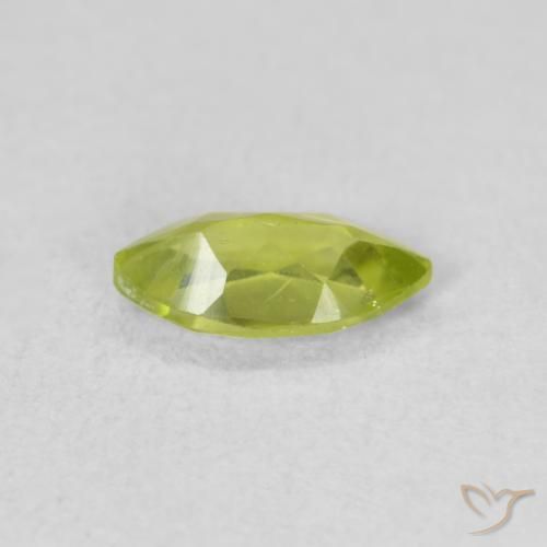 Peridoto Verde brillante naturale da 0.64 ct, Taglio marquise, VS