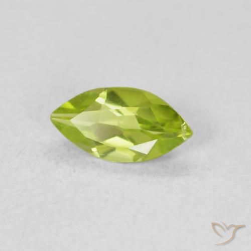 Peridoto Verde brillante naturale da 0.62 ct, Taglio marquise, VS