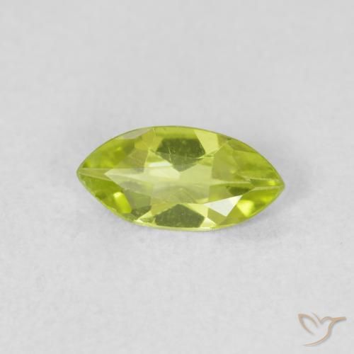 Peridoto Verde acceso naturale da 0.49 ct, Taglio marquise, VS