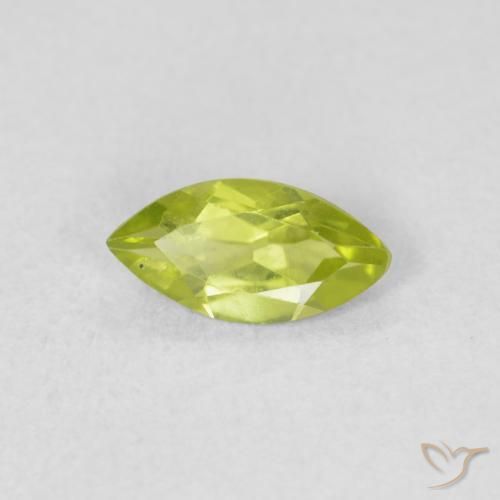 Peridoto Verde acceso naturale da 0.53 ct, Taglio marquise, VS