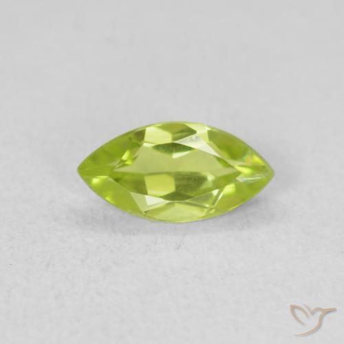 0.58ct Naturale Verde giallastro Peridoto, Taglio marquise, VVS-VS