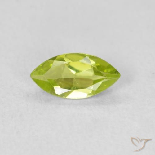 0.62ct Naturale Verde medio Peridoto, Taglio marquise, VS