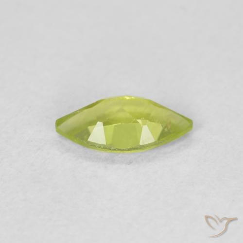 Peridoto Verde acceso naturale da 0.55 ct, Taglio marquise, VS