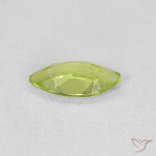 Peridoto Verde giallastro vivace naturale da 0.60 ct, Taglio marquise, VS