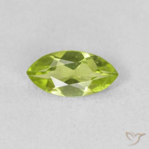 0.52ct Naturale Verde brillante Peridoto, Taglio marquise, VS