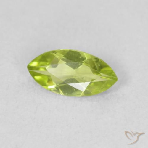 Peridoto Verde brillante naturale da 0.52 ct, Taglio marquise, VS