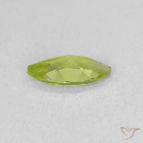 Peridoto Verde brillante naturale da 0.52 ct, Taglio marquise, VS