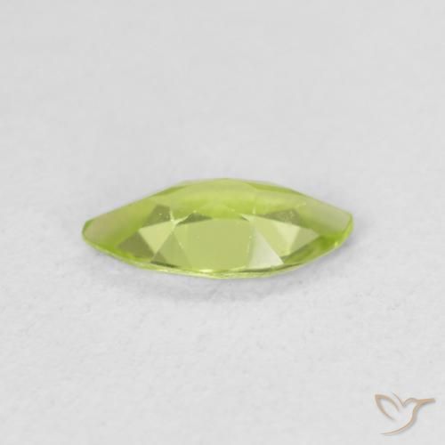 Peridoto Verde medio naturale da 0.51 ct, Taglio marquise, VS