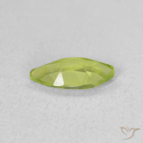 Peridoto Verde medio naturale da 0.52 ct, Taglio marquise, VS