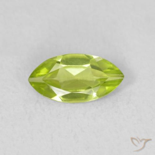 0.55ct Naturale Verde giallastro vivace Peridoto, Taglio marquise, VS