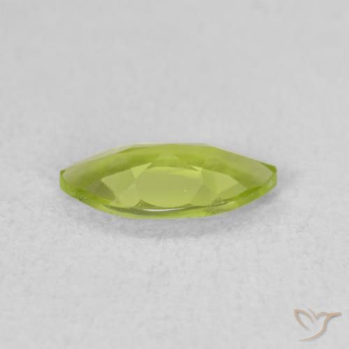 Peridoto Verde giallastro vivace naturale da 0.55 ct, Taglio marquise, VS