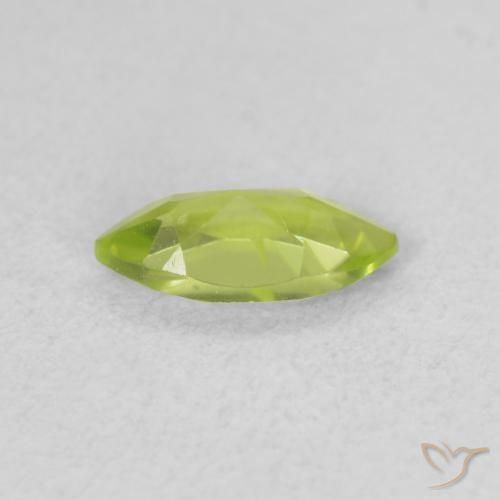 Peridoto Verde brillante naturale da 0.57 ct, Taglio marquise, VS