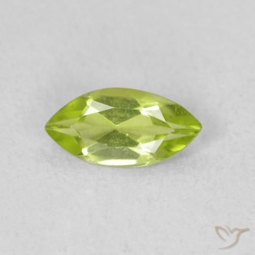 0.54ct Naturale Verde giallastro vivace Peridoto, Taglio marquise, VS