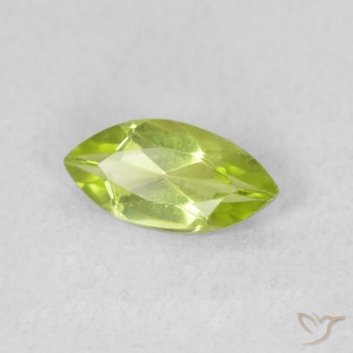 Peridoto Verde giallastro vivace naturale da 0.54 ct, Taglio marquise, VS