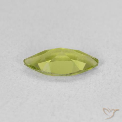 Peridoto Verde oliva naturale da 0.52 ct, Taglio marquise, VS