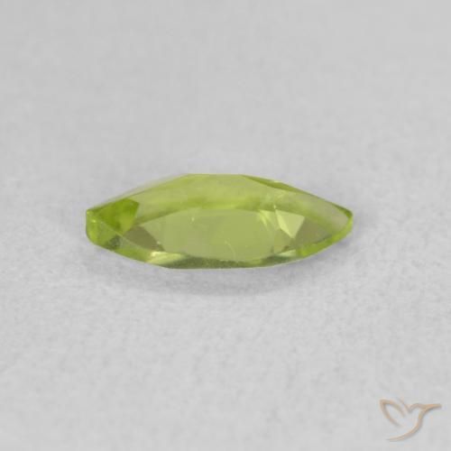 Peridoto Verde medio naturale da 0.55 ct, Taglio marquise, VS