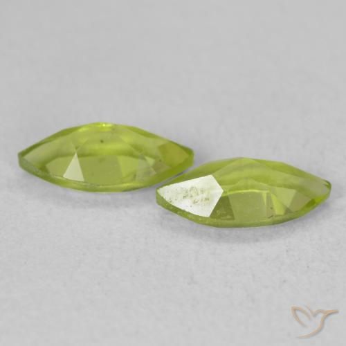 Gemme di Peridoto Verde medio naturale da 1.21 ct, Taglio marquise, VS