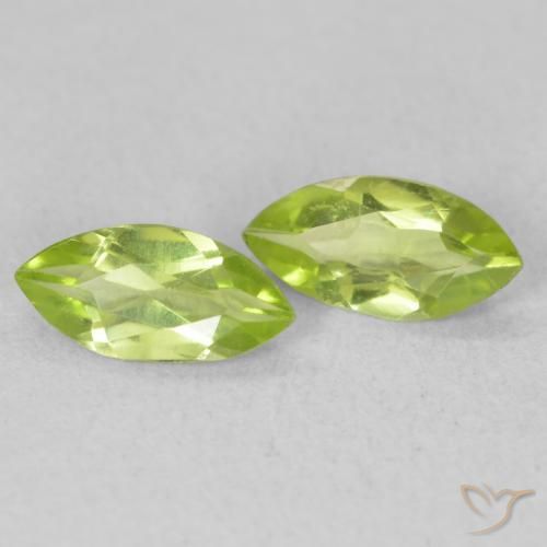Gemme di Peridoto Verde giallastro naturale da 1.01 ct, Taglio marquise, VS