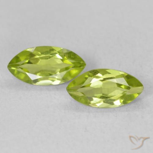 1.18ctw Naturale Verde giallastro vivace Peridoto, Taglio marquise, VS
