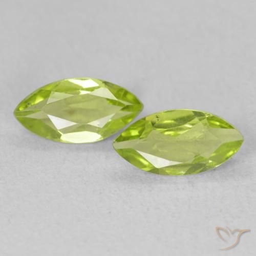 Gemme di Peridoto Verde medio naturale da 1.01 ct, Taglio marquise, VS