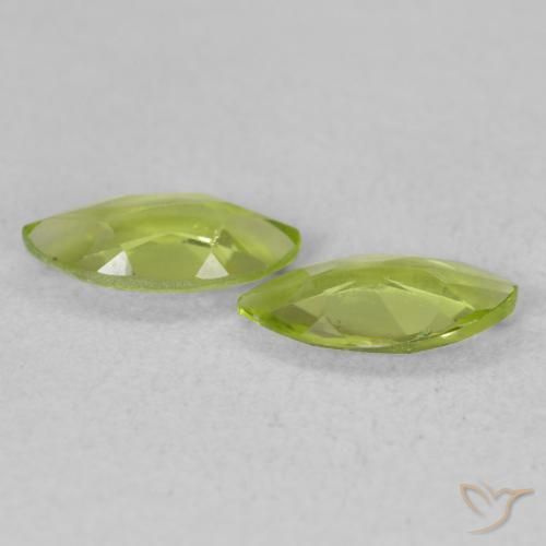 Gemme di Peridoto Verde medio naturale da 1.01 ct, Taglio marquise, VS
