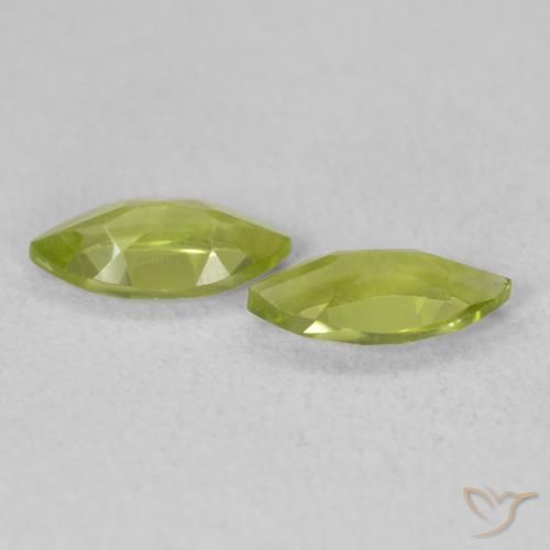 Gemme di Peridoto Verde oliva naturale da 1.13 ct, Taglio marquise, VS
