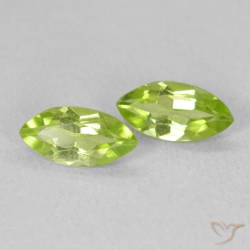 1.08ctw Naturale Verde brillante Peridoto, Taglio marquise, VS