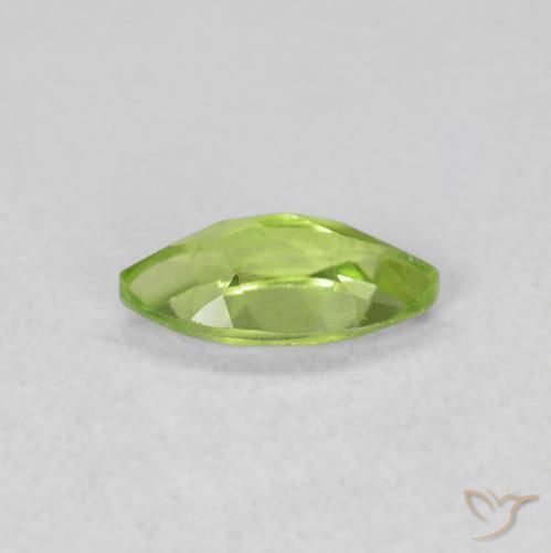Peridoto Verde acceso naturale da 0.65 ct, Taglio marquise, VS