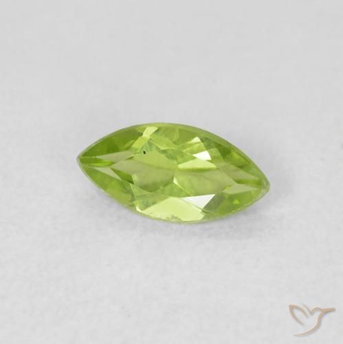 Peridoto Verde chiaro e vivace naturale da 0.55 ct, Taglio marquise, VS