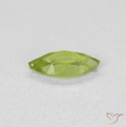 Peridoto Verde chiaro e vivace naturale da 0.55 ct, Taglio marquise, VS