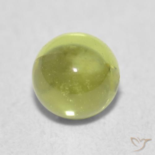 0.38ct Naturale Verde oliva Peridoto, Rotondo, Trasparente