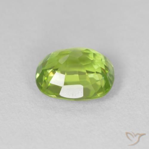 Peridoto Verde giallastro naturale da 2.16 ct, Cuscino, VS