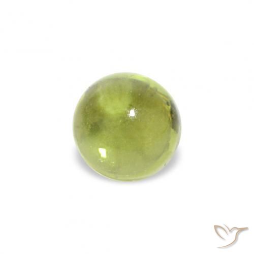 Peridoto Verde oliva naturale da 0.38 ct, Rotondo, Trasparente
