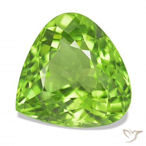 Peridoto Verde acceso naturale da 10.00 ct, Forma a pera, VVS-VS