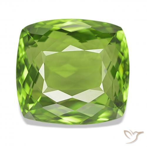 12.53ct Verde medio Peridoto, Cuscino, VVS-VS