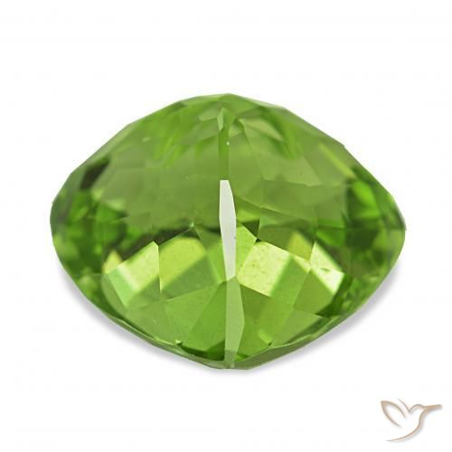 Peridoto Verde acceso naturale da 6.01 ct, Cuore, VVS-VS