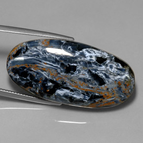 Pietersite Multicolore naturale da 37.75 ct, Taglio ovale, Opaco