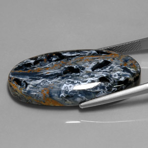 Pietersite Multicolore naturale da 37.75 ct, Taglio ovale, Opaco